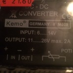 DC-DC конвертор входящо от 6v-14v изходящо 11v-26 v max/2A+++